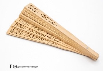 Tamamı Ahşap yelpaze (10 AD)