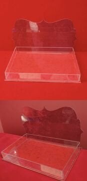 Pleksi 24 lü isimlikli boş çikolata kutusu