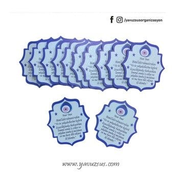 Nazar Dualı Ahşap Uv Baskılı Sünnet Hatırası7*8cm