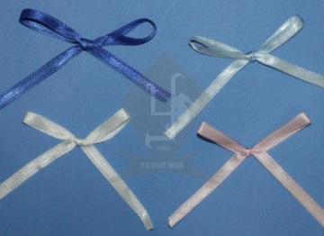 6mm saten hazır fiyonk  (25ad)(KLD) MAVI