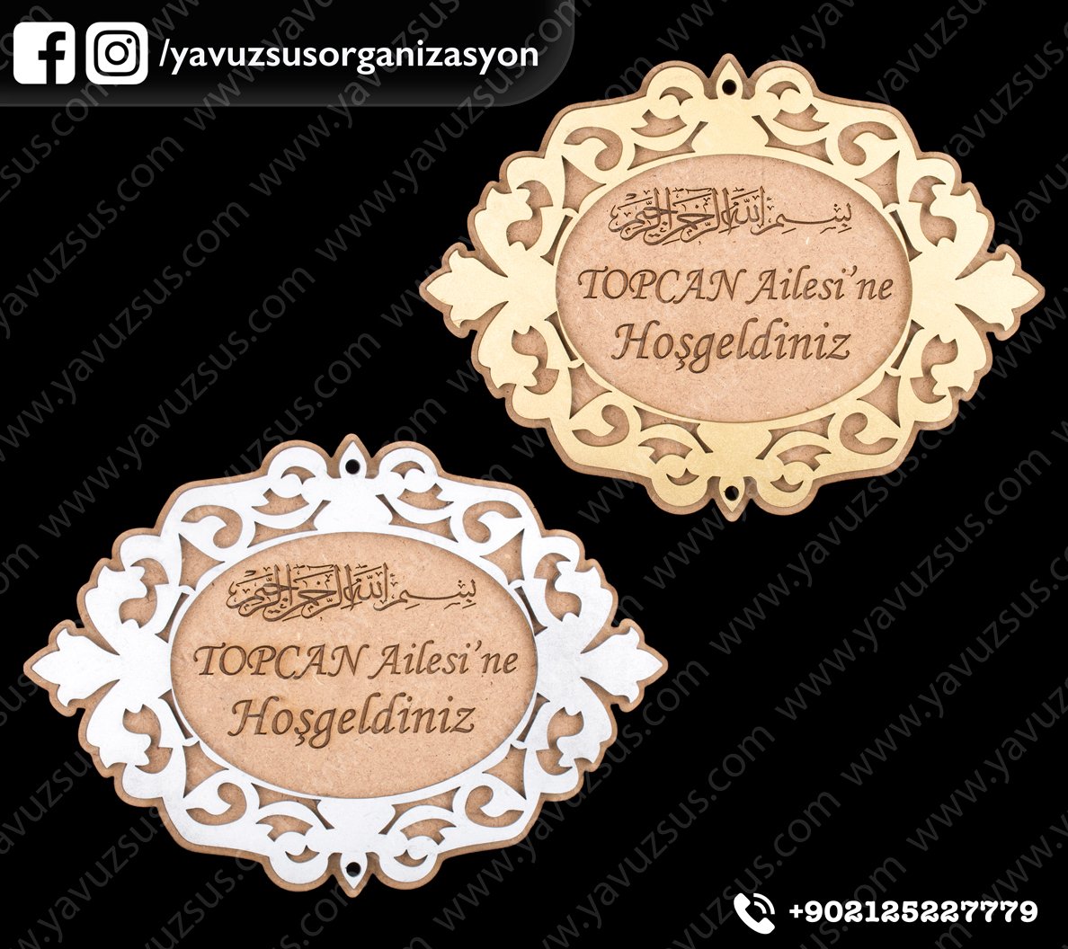 6mm mdf kabartmalı kapı süsü
