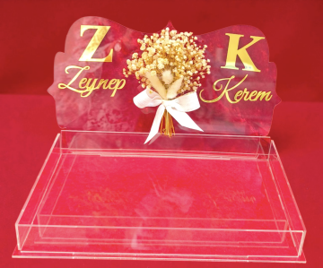 İsme özel pleksi çikolata kutusu