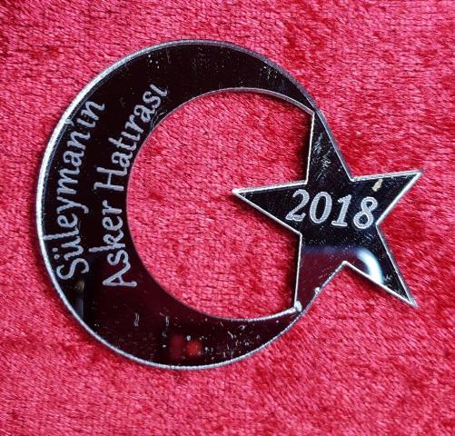 Bayrak simgeli  pleksi(5*4,5cm)