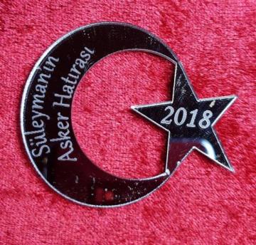 Bayrak simgeli  pleksi(5*4,5cm)