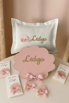 Pembe İstiridye Pleksi Kapı süsü & Takı Yastığı & Hediyelik