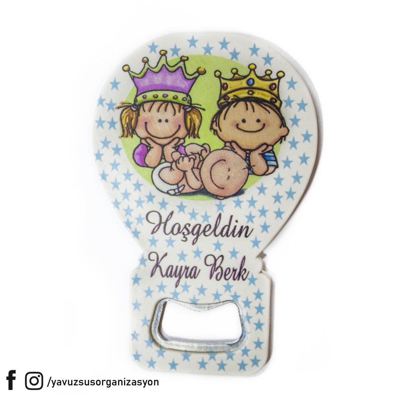 Kişiye Özel Hoş Geldin Bebek Balon Açacak(11x7 cm)