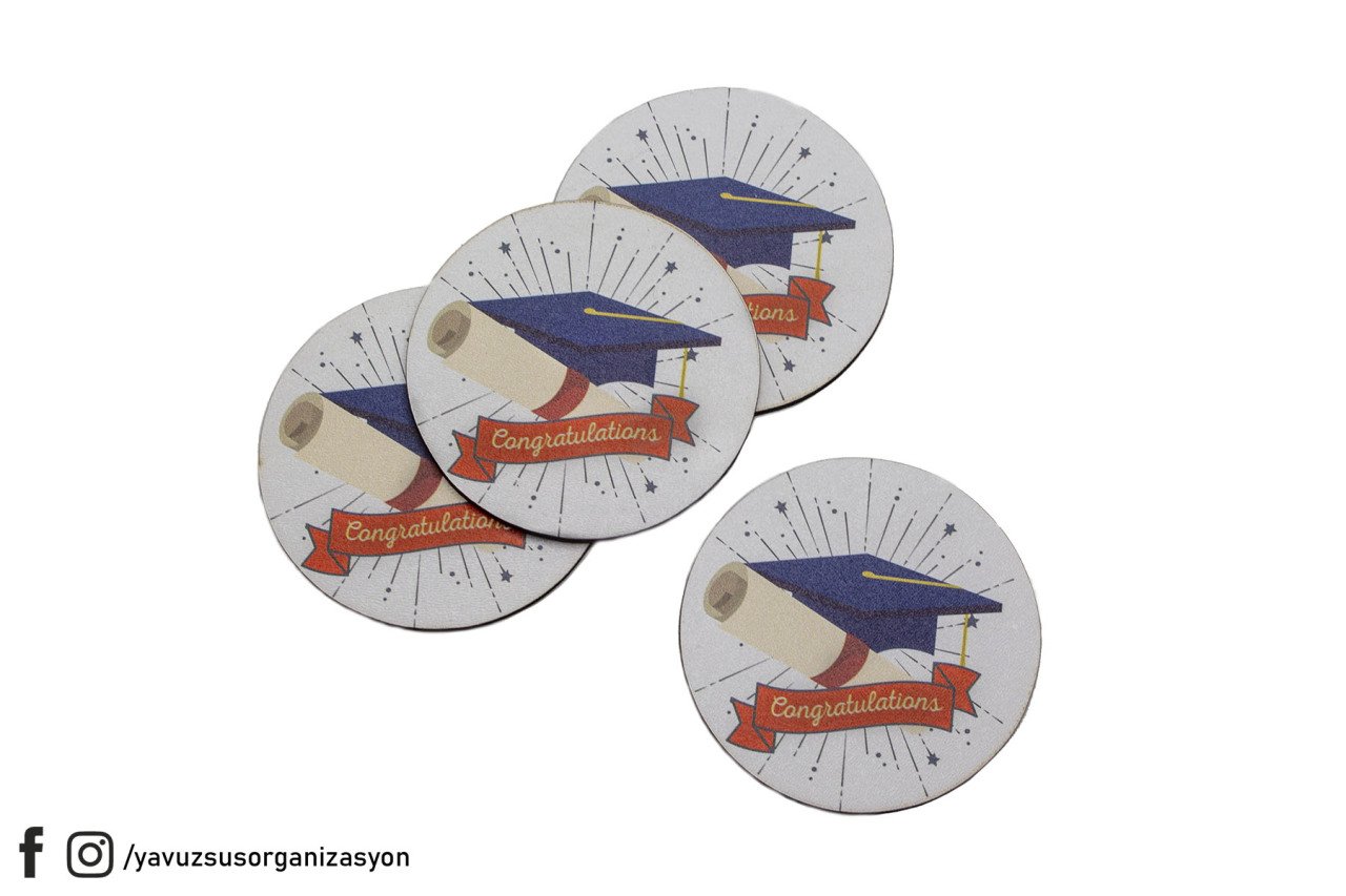 Mezuniyet Ahşap Süs (6,5 cm)