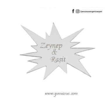 Dalgalı yıldız pleksi  (4*3cm)1mm