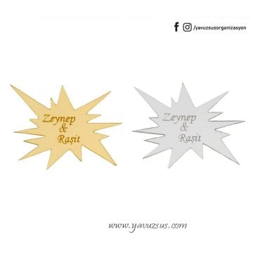 Dalgalı yıldız pleksi  (4*3cm)1mm