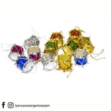 12 li Davul Şeklinde Yılbaşı Süsü