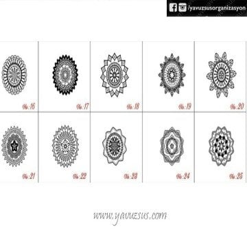 Şekilli Mandala Ahşap Boyama Hobi Malzemesi