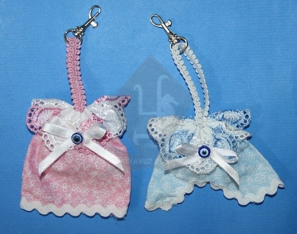 elbise/tulum kumaş anahtarlık (kld) PEMBE