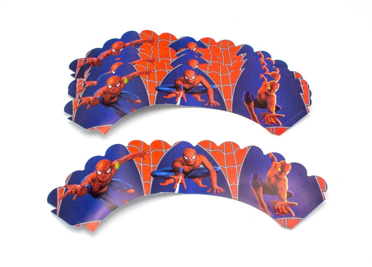 spiderman cup cake süsü (12 adet)