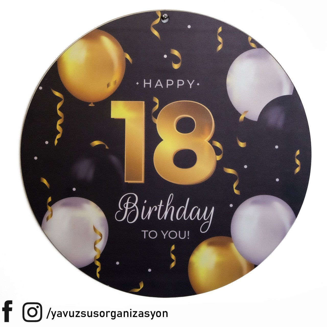 18 Yaş Doğum Günü Kapı Süsü (30cm)