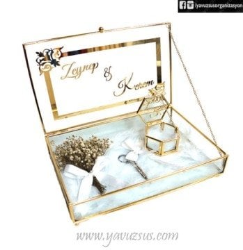 İsme Özel Kapaklı Yüzük Tepsisi