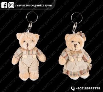 Elbiseli Ayıcık Anahtarlık (11,5x8) KIZ