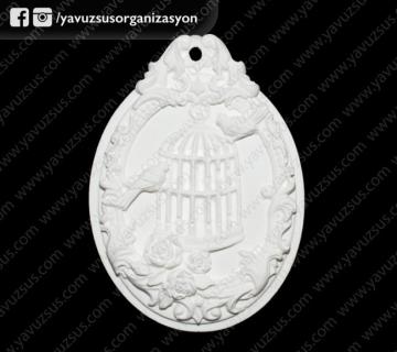çiçekli kuş kafesi kokulu taş (KLD)
