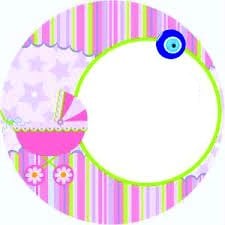 Bebek Yuvarlak etiket 1 Sayfa (54Adet)