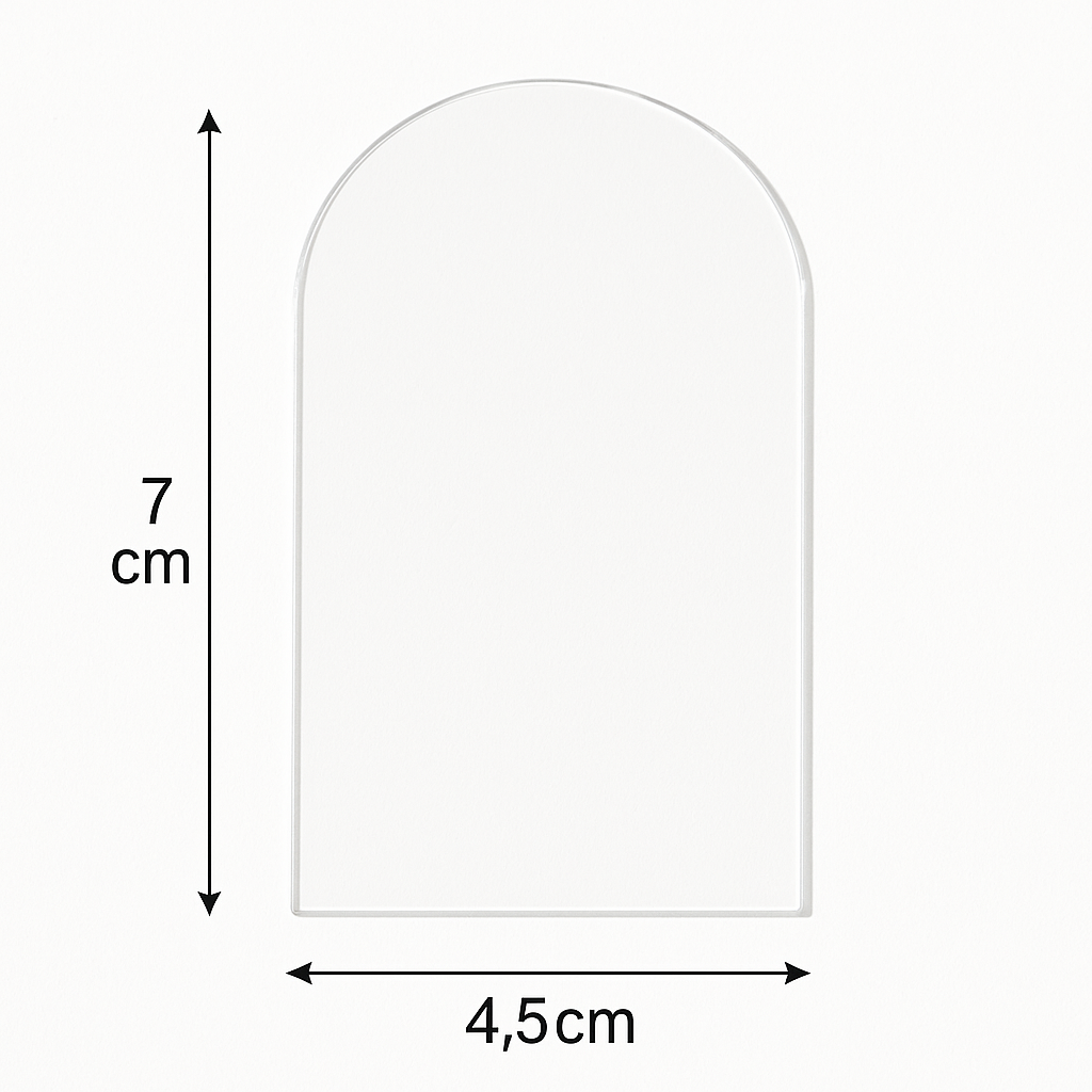 7×4.5cm 2mm şeffaf pleksi