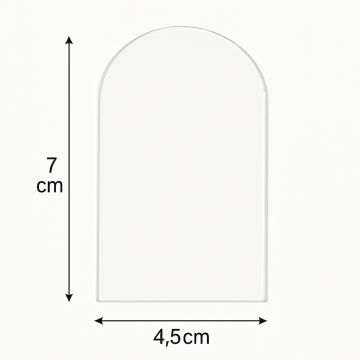 7×4.5cm 2mm şeffaf pleksi