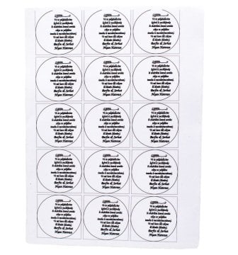 Şeffaf Etiket (15 Adet)