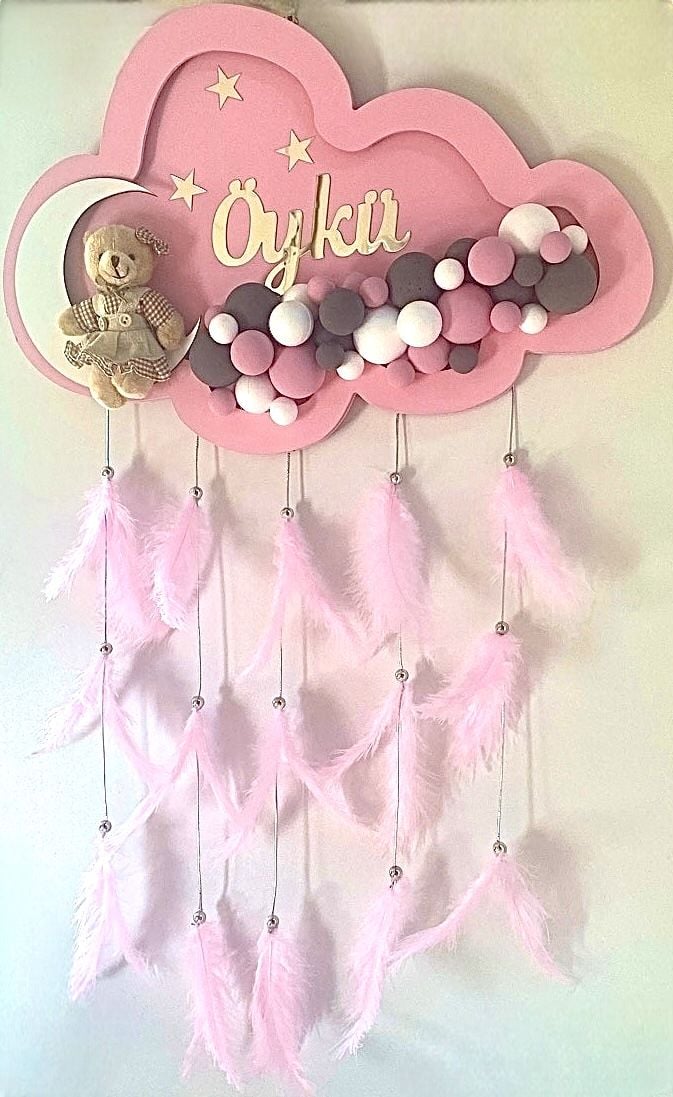 Bulut Şeklinde Işıklı & Işıksız  Toplu Kapı Süsü