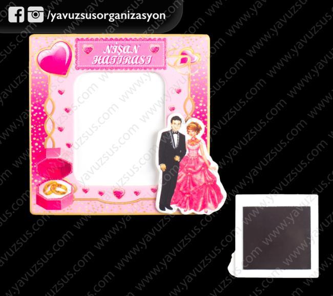 magnetli nişan hatırası resim çerçevesi(KLD)