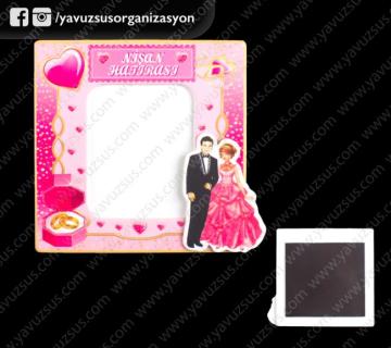 magnetli nişan hatırası resim çerçevesi(KLD)