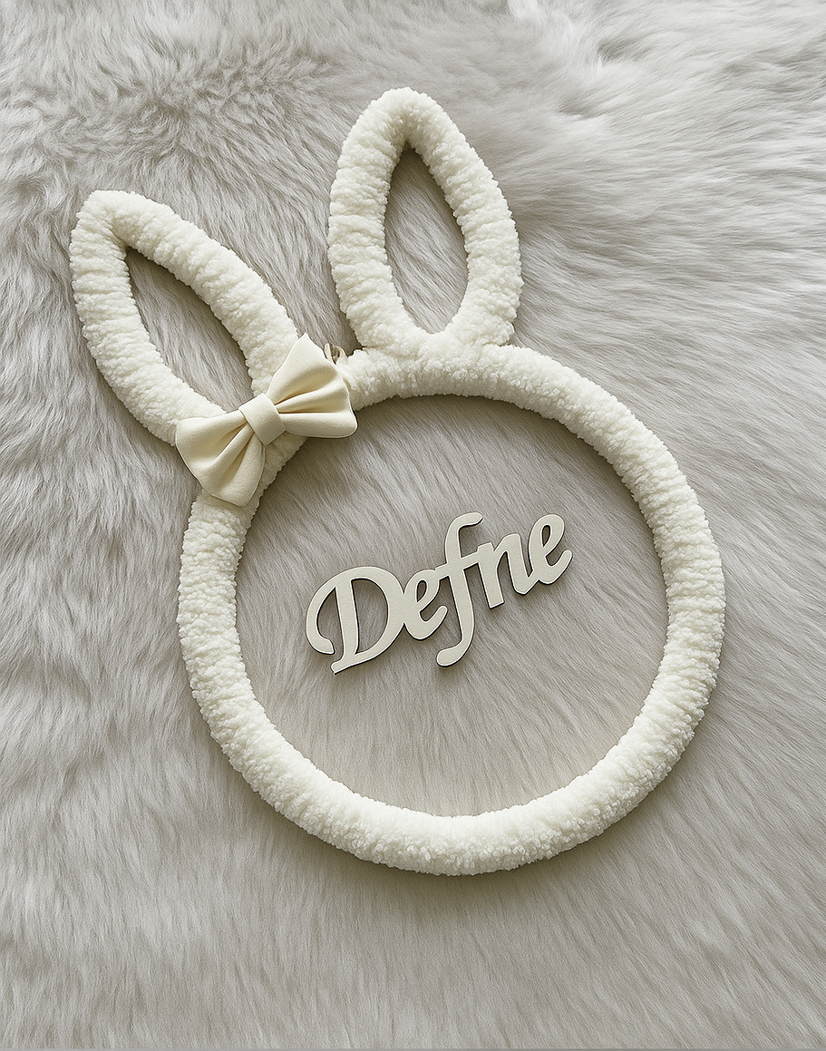 Pleksi tavşan şeklinde kapı süsü