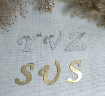 5 cm Aynalı Sticker Harf (10Adet)