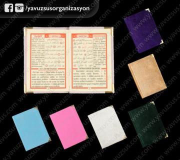 kadife kaplı yasin-i şerif PEMBE