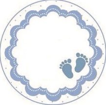 Bebek Yuvarlak etiket 1 Sayfa (54Adet)