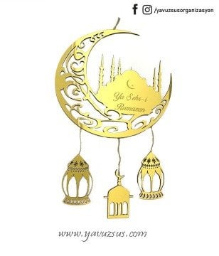 Pleksi Ya Şehr-i Ramazan Büyük Kapı Süsü