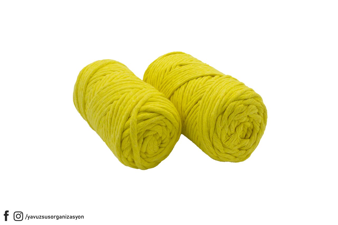 4mm 250gr Makrome İp SARI