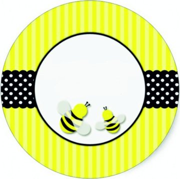 Bebek Yuvarlak etiket 1 Sayfa (54Adet)