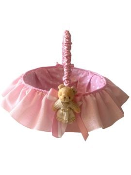 Pembe & Mavi Top & Ayıcık Dekorlu Sepet