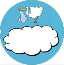 Bebek Yuvarlak etiket 1 Sayfa (54Adet)