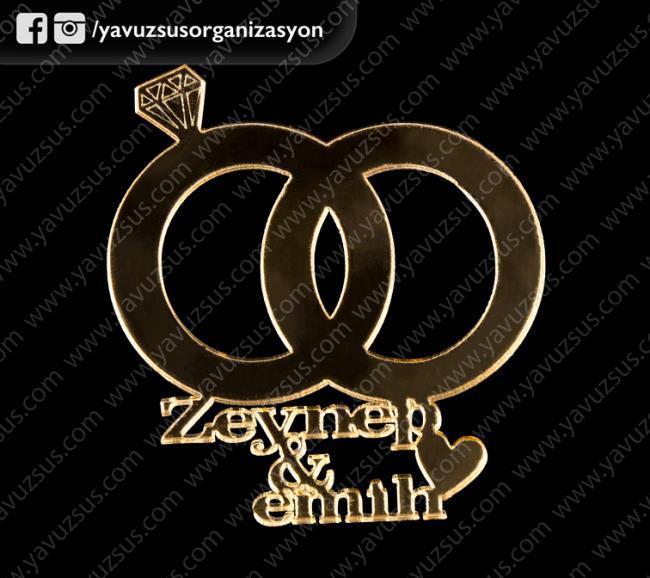 Pleksi altı isimli alyans modeli GUMUS