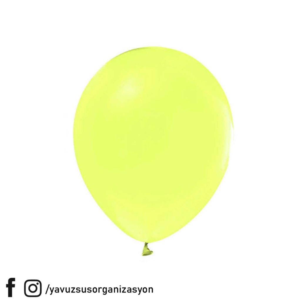 12 inç Makaron Balon Jumbo Balon (10 lu) SARI