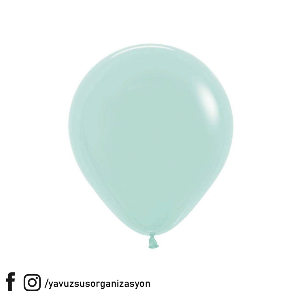 12 inç Makaron Balon Jumbo Balon (10 lu) YESIL