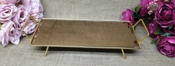 Büyük ayaklı tepsi(16*40cm)(KLD) ALTIN