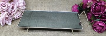 Büyük ayaklı tepsi(16*40cm)(KLD) GUMUS