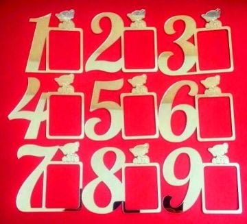 Pleksi Rakamlı resim çerçevesi (9x8,5) ALTIN 9