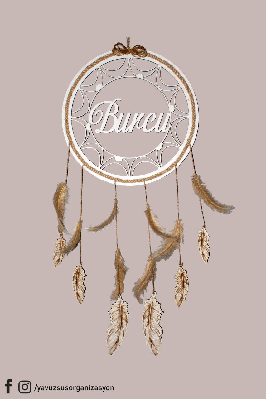 İsme Özel Tılsım & Rüya Kapanı Ahşap Kapı Süsü