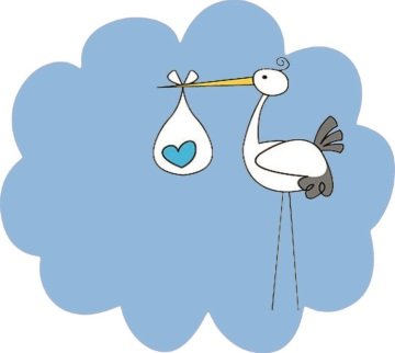 Bebek Yuvarlak etiket 1 Sayfa (54Adet)