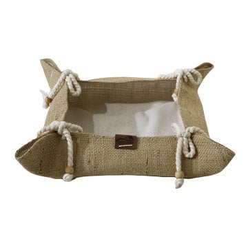 Kenarları Fiyonklu Jüt Ekmeklik(24*24cm)