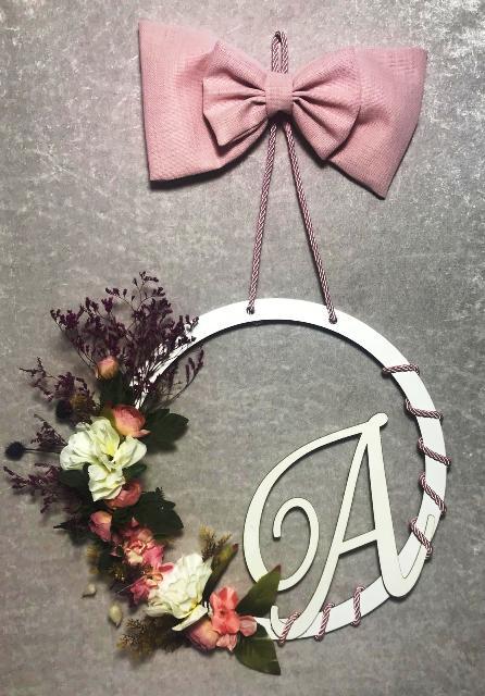 Çember Süslü Fiyonklu Kapı Süsü