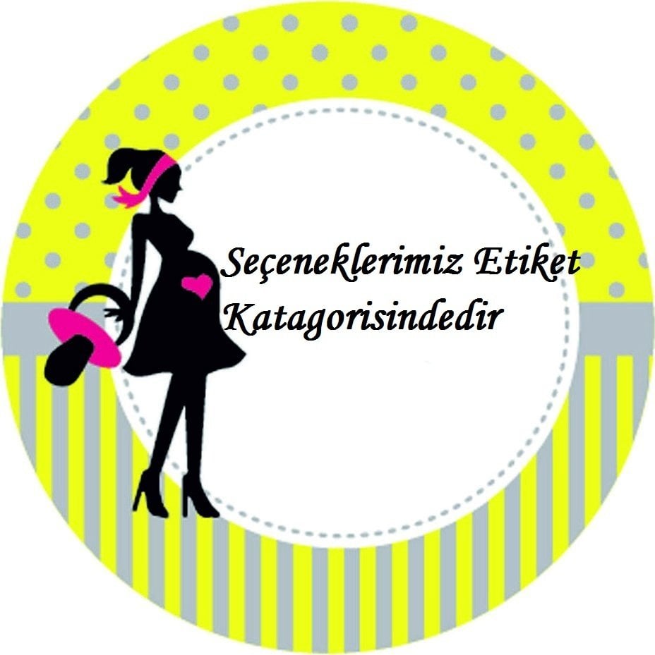 Bebek Yuvarlak etiket 1 Sayfa (54Adet)