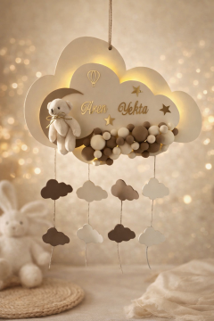 Işıklı  Kabartmalı Bulut Kapı Süsü