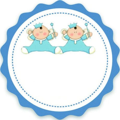 Bebek Yuvarlak etiket 1 Sayfa (54Adet)